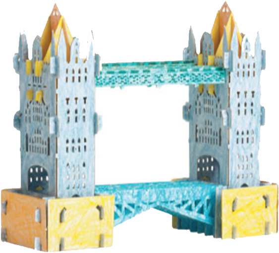 Tower Bridge Puzzlepop Pop Up Card - Construction Set Toy Clipart (1280x720), Png Download