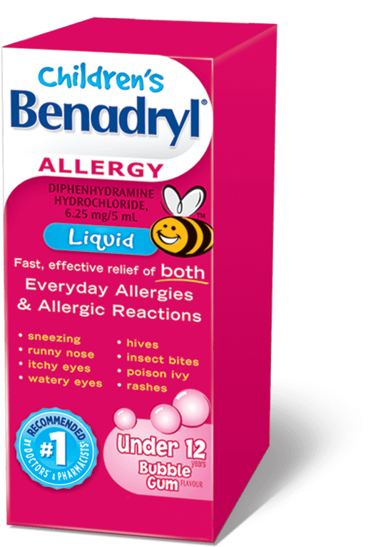 Children's Benadryl® Liquid - Kids Benadryl Clipart (930x886), Png Download