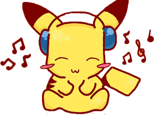 Pikachu Png By Xyeddanishali - Pikachu Listening To Music Clipart (642x480), Png Download