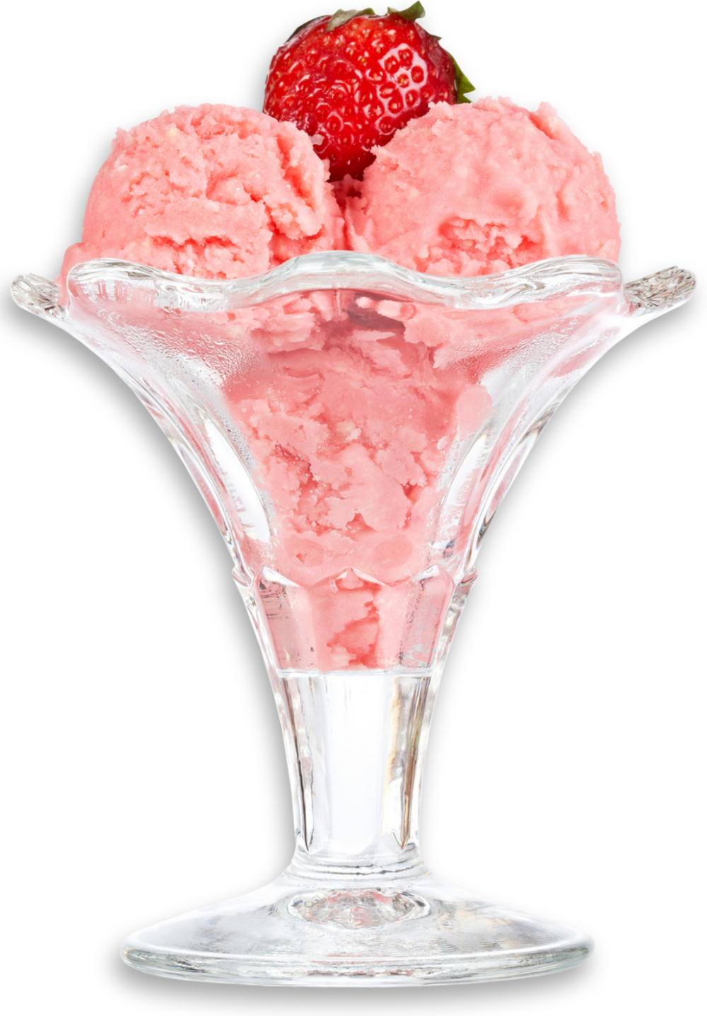 Sorbet - Strawberry Ice Cream In A Bowl Png Clipart (1000x1436), Png Download