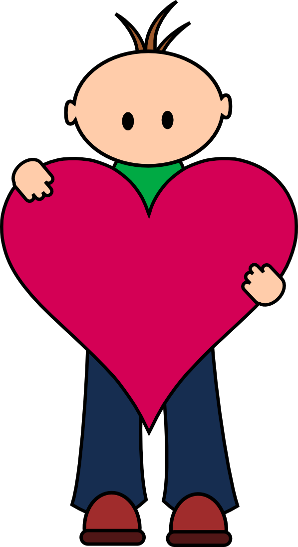 597 X 1095 2 - Boy And Heart Png Clipart (597x1095), Png Download