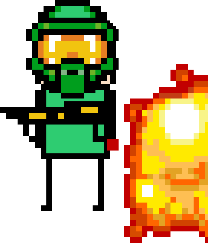Goku Ssj 3 Pixel Art , Png Download - Mario Explosion Clipart (865x1009), Png Download