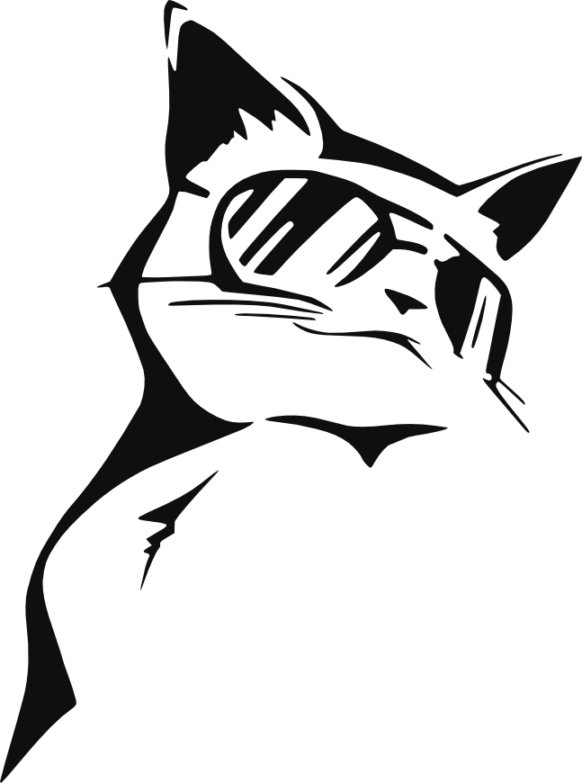 Stencil Coolcat By - Cool Cat Stencil Clipart (647x870), Png Download