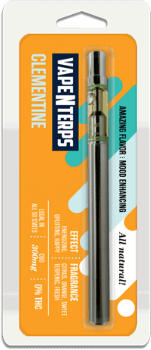 300mg Cbd Clementine Vape Pen By Vapenterps - Battery Clipart (1600x1600), Png Download