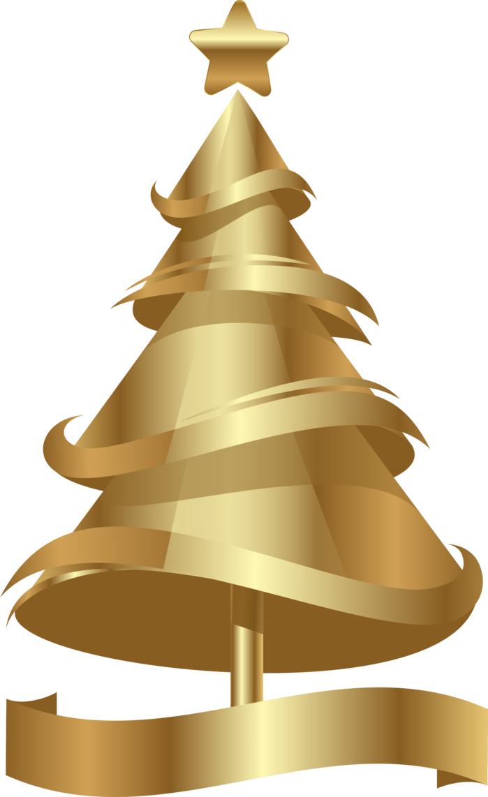 Arbol De Navidad Dorado Png Clipart (699x1142), Png Download