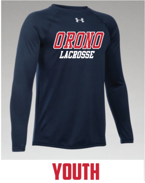 Orono Lacrosse Youth Under Armour Navy - Long-sleeved T-shirt Clipart (600x600), Png Download