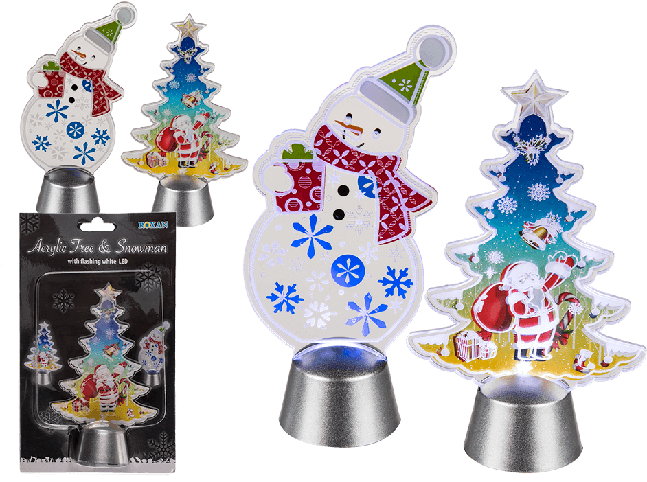 Árbol De Navidad & Muñeco De Nieve De Acrílico Con - Christmas Ornament Clipart (942x702), Png Download