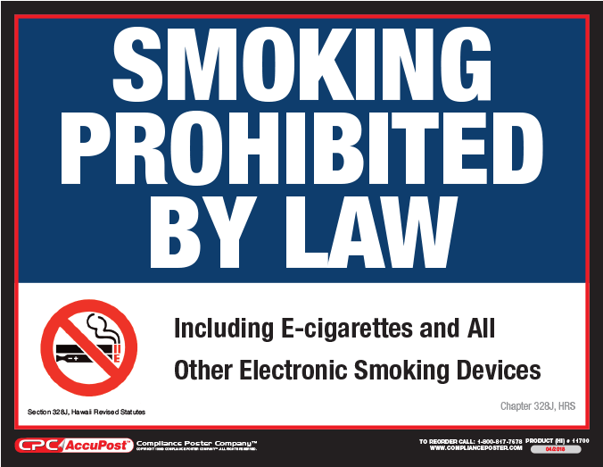 Hawaii No Smoking Poster - Poster Clipart (675x1000), Png Download