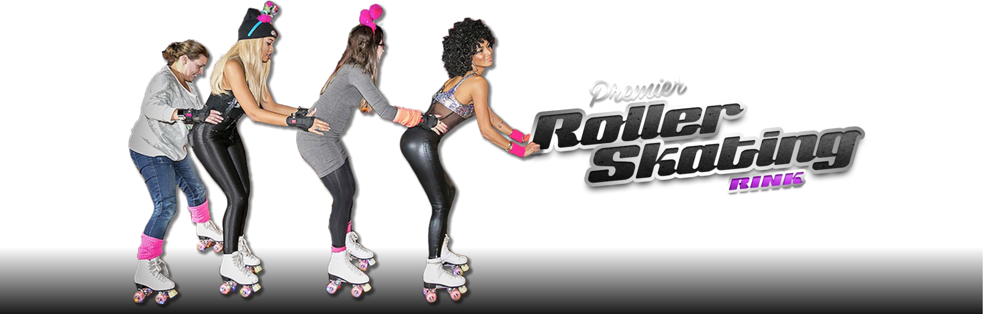 Roller Disco Png Image - Roller Skate Rink Png Clipart (3157x1011), Png Download