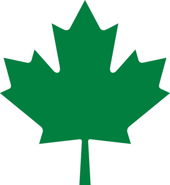 Leaf Png - Canada Maple Leaf Green Clipart (552x598), Png Download