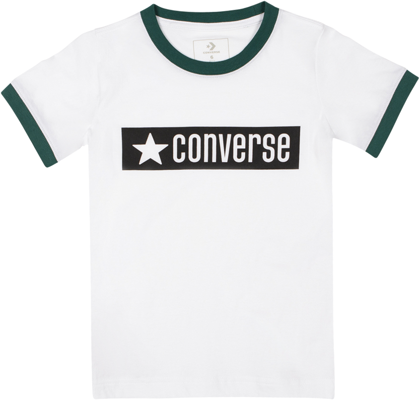 Boys Vintage Logo Ringer Junior T Shirt White - Active Shirt Clipart (1200x1200), Png Download