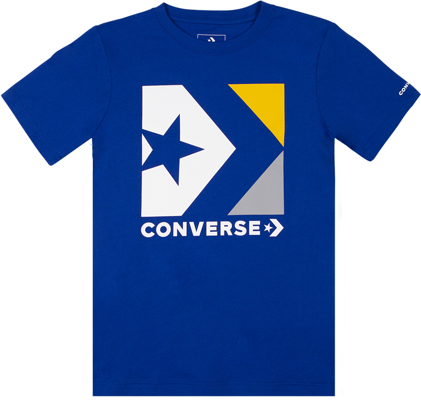Boys Converse Star Chevron Box T Shirt White/navy - Shirt Clipart (1200x1200), Png Download