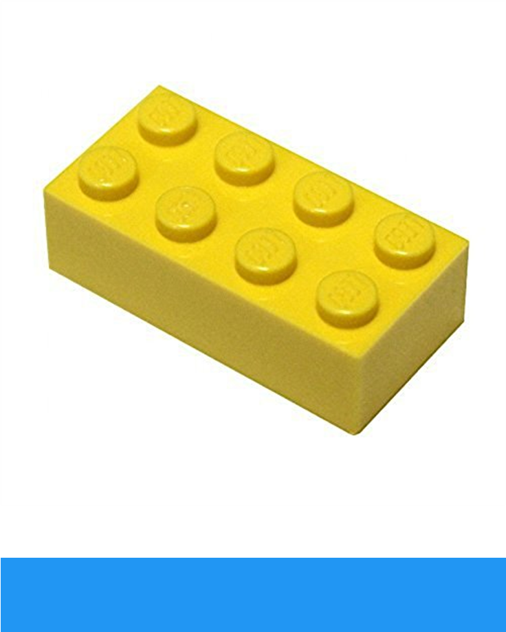 Lego Parts And Pieces - Lego 2 X 4 Brick Yellow Clipart (735x1100), Png Download