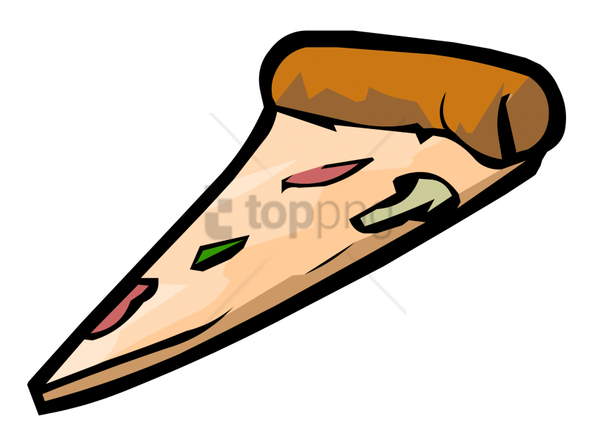 Free Png Download Pizza Slice Cartoon Png Images Background - Pizza Slice Cartoon Png Clipart (850x630), Png Download