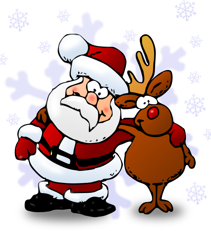 Santa Santa And Rudolph Cartoon Clipart Large Size Png Image PikPng