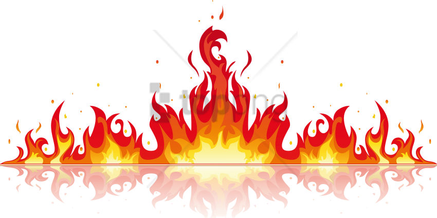 Free Png Fire Flame Vector Png Image With Transparent - Fire Flame Vector Png Clipart (850x424), Png Download