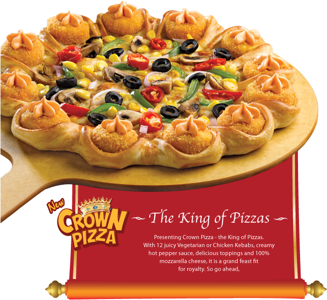 India Pizza Hut Just To Try Crown Pizza - Crown Pizza Pizza Hut Clipart (707x604), Png Download