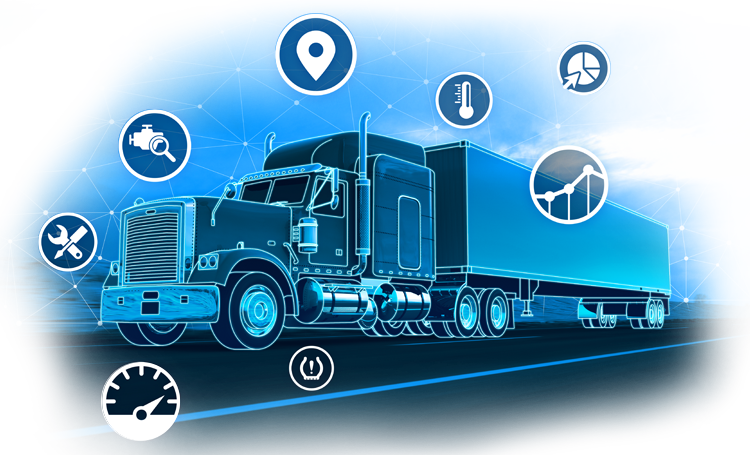 Traxxis Gps Geotab Compliance Truck - Fleet Compliance Clipart (750x455), Png Download