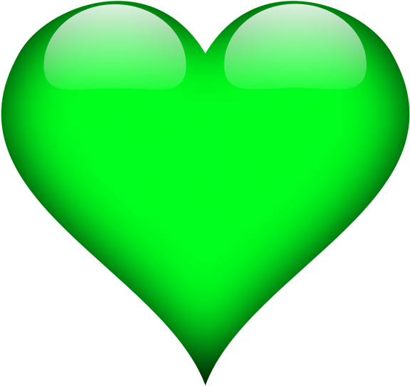 D Png Image Download - Green Heart No Background Clipart (900x847), Png Download