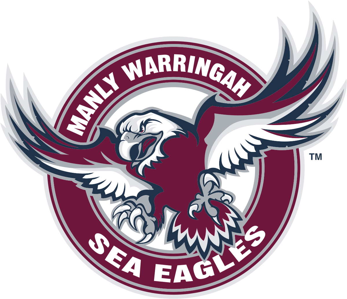 Eagle Svg Colour - Manly Warringah Sea Eagles Logo Clipart (1200x1042), Png Download