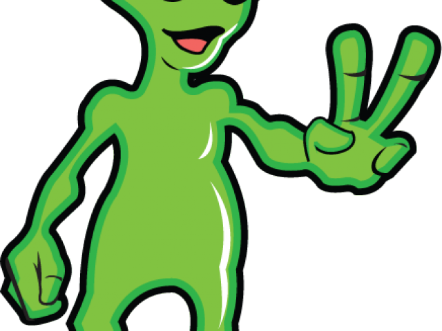 Peace Sign Clipart Hand Illustration - Alien Clip Art - Png Download (640x480), Png Download