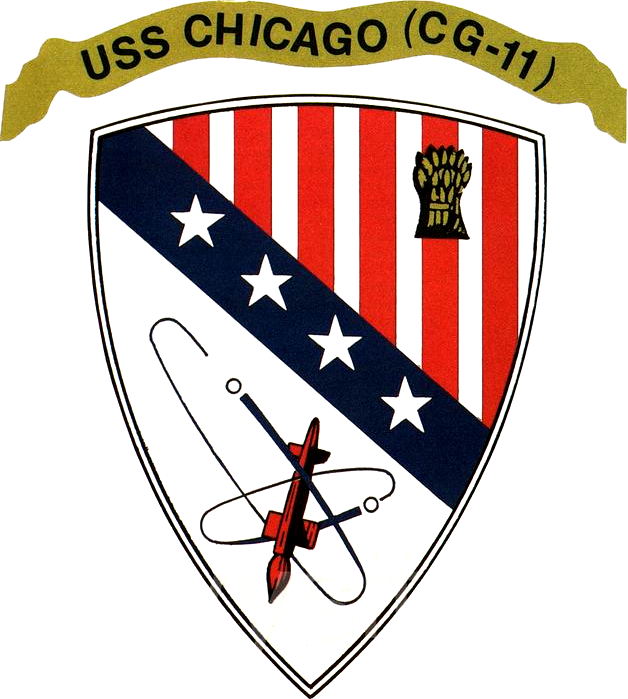 Uss Chicago Insignia, In 1979 - Bandera Y Escudo De Bosnia Y Herzegovina Clipart (628x699), Png Download