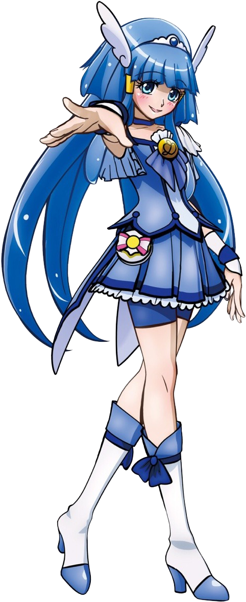 Anime, Smile Precure , Aoki Reika, Cure Beauty - Cure Beauty Clipart (564x1212), Png Download