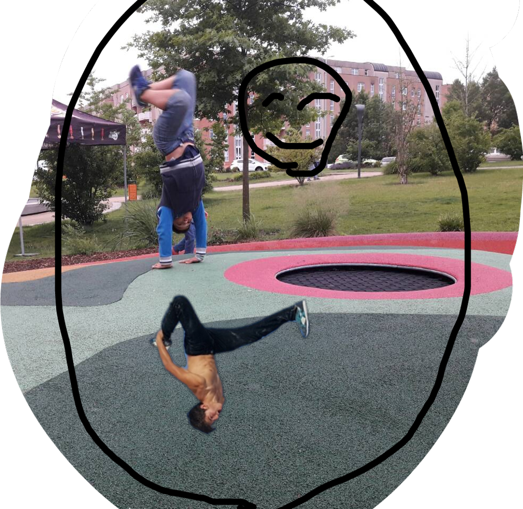 Parkour Sticker - Playground Clipart (1024x995), Png Download