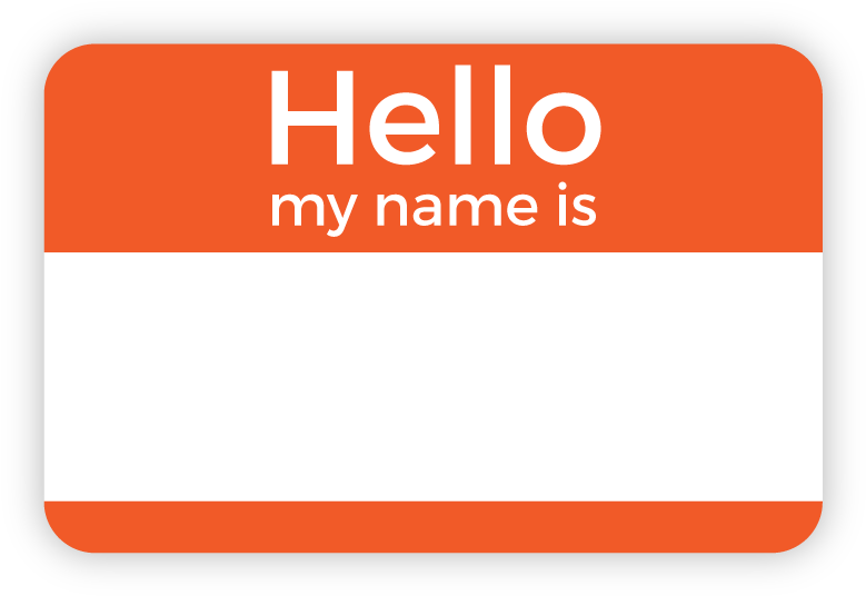 Hello My Name Is Tag Png - Hello My Name Is Orange Clipart (800x711), Png Download