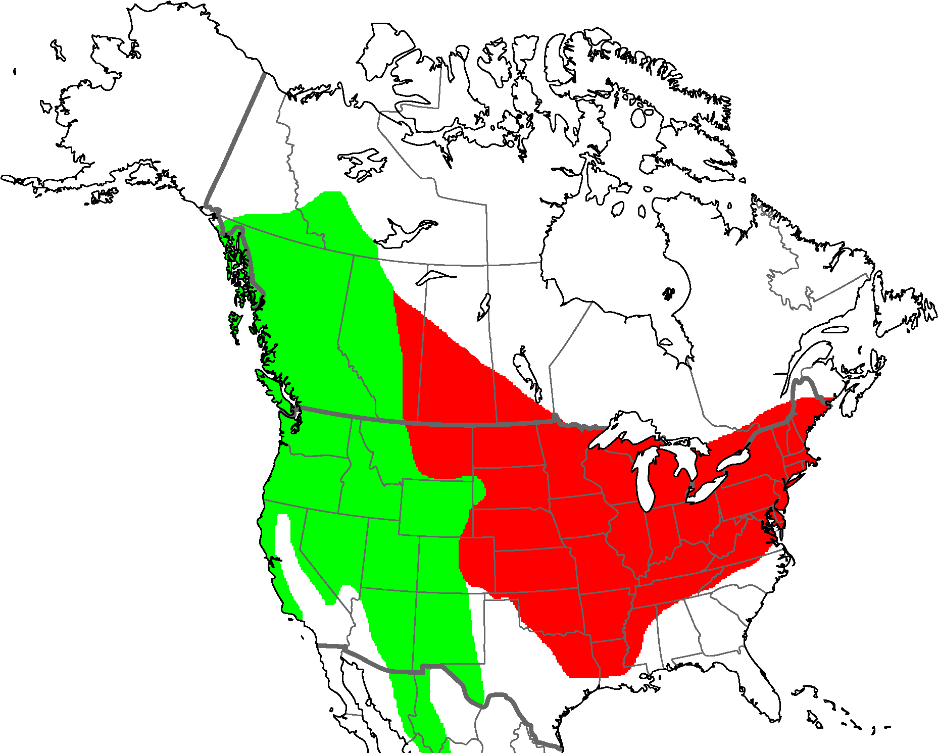 Warbling - Map Of North America Blank Clipart (1968x1496), Png Download