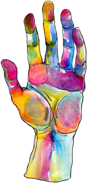 Tumblr Mehzmqvqul1rgpyeqo1 500 411×750 Pixels Atelier - Watercolour Hand Clipart (411x750), Png Download