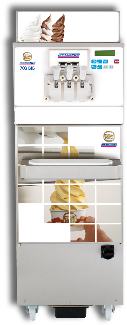 703 Bib Soft-serve Ice Cream / Frozen Yogurt Machine - Refrigerator Clipart (600x1200), Png Download