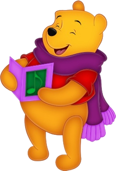 Pooh Christmas - การ์ตูน หมี พู อ่าน หนังสือ Clipart (600x600), Png Download