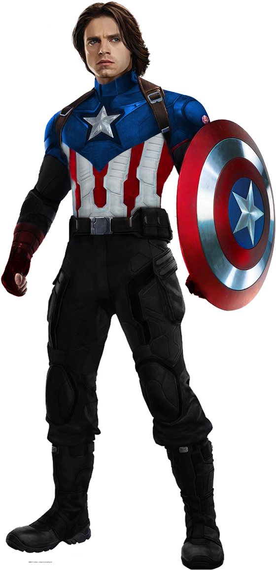 Captain America Bucky - Captain America Bucky Png Clipart (561x1164), Png Download