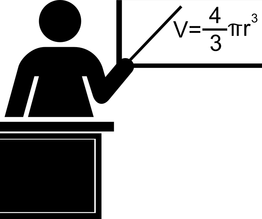Math Picture - Docente Blanco Y Negro Clipart (859x720), Png Download
