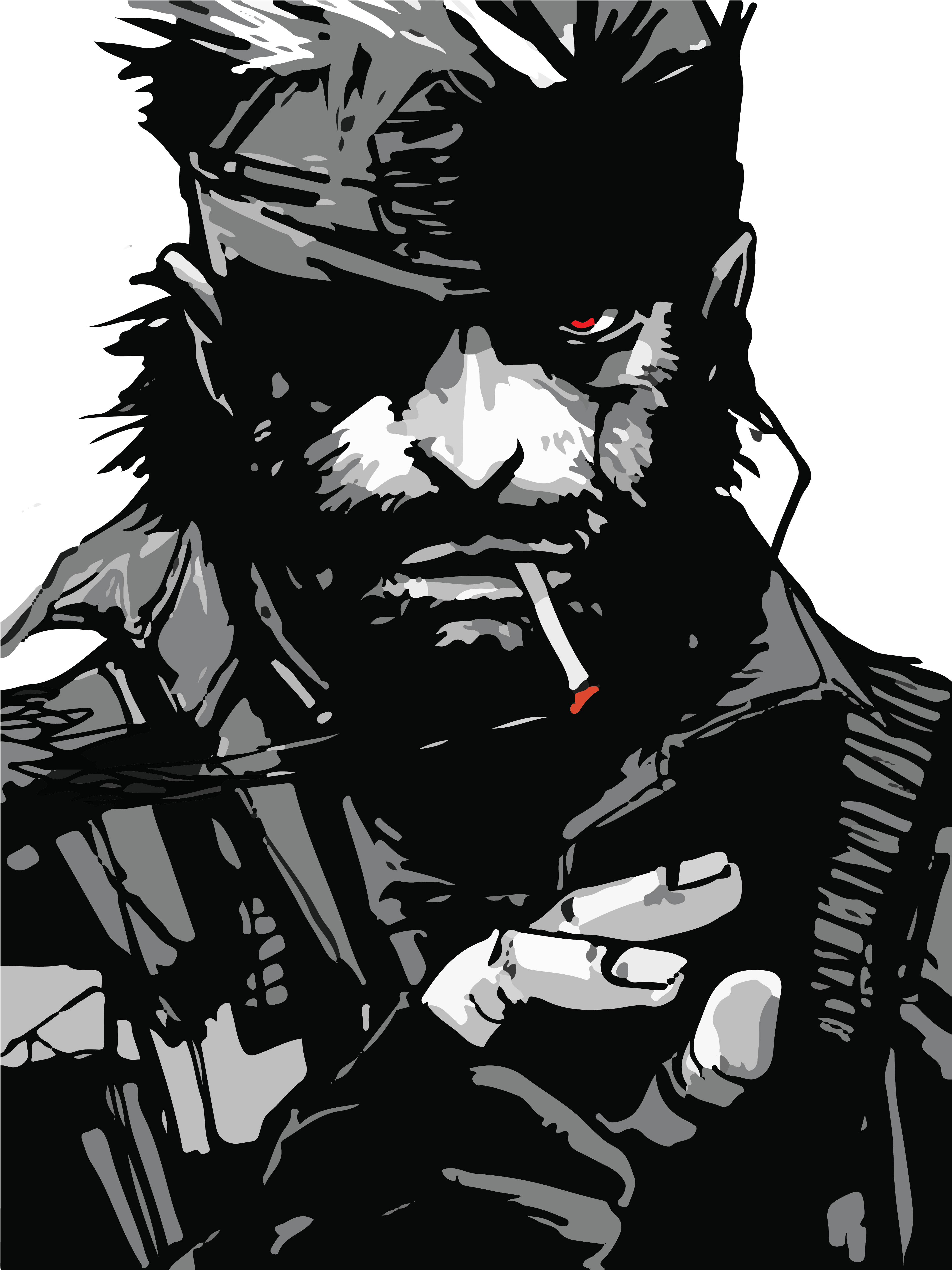 View large size Solid Snake 2 72-01 - Metal Gear Solid Snake Art Clipart. 