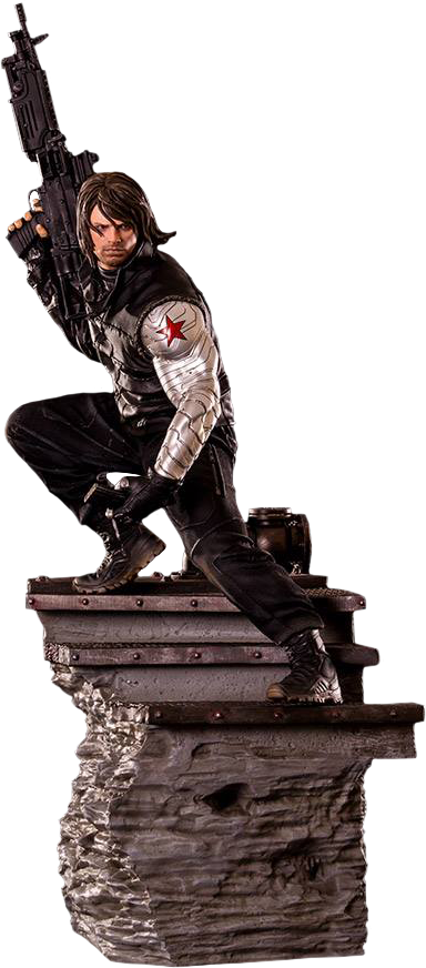 Civil War - Winter Soldier Civil War Statue Clipart (384x872), Png Download