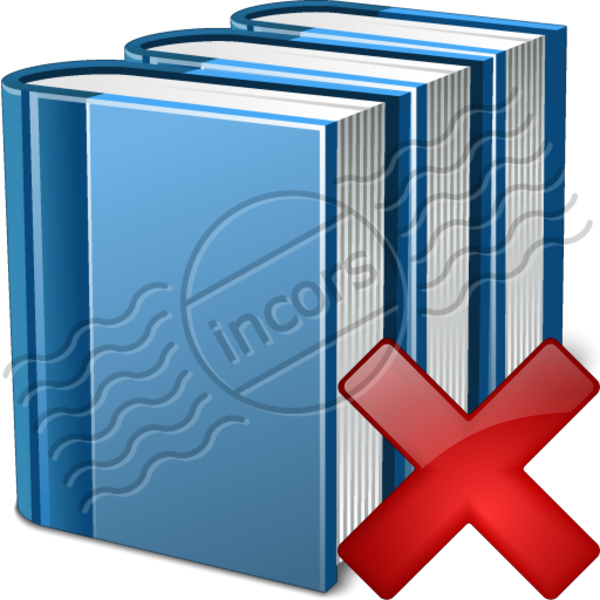 Books Blue Delete 8 Image - Library Icon Clipart (600x600), Png Download