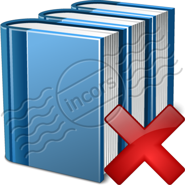 Books Blue Delete 8 Image - Library Icon Clipart - Large Size Png Image ...