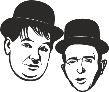 Laurel And Hardy Png - Laurel Et Hardy Dessin Clipart (600x600), Png Download