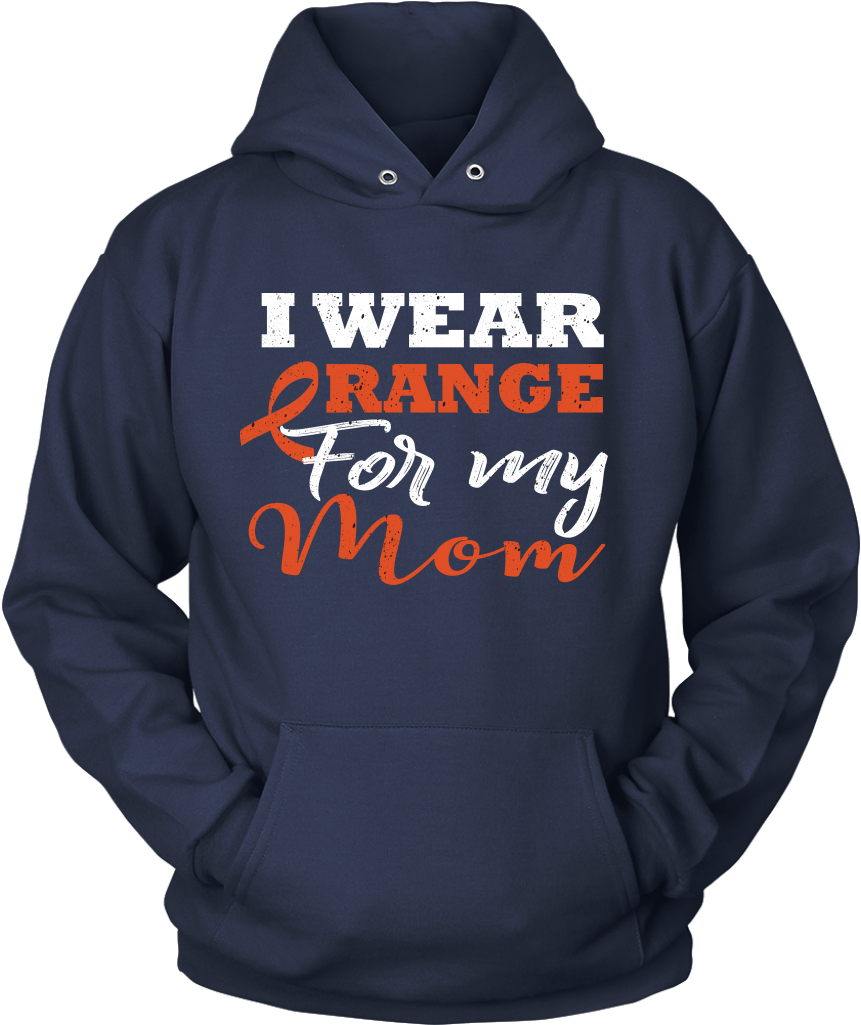 I Wear Orange For My Mom Orange Ribbon Kidney Cancer Clipart (1024x1024), Png Download