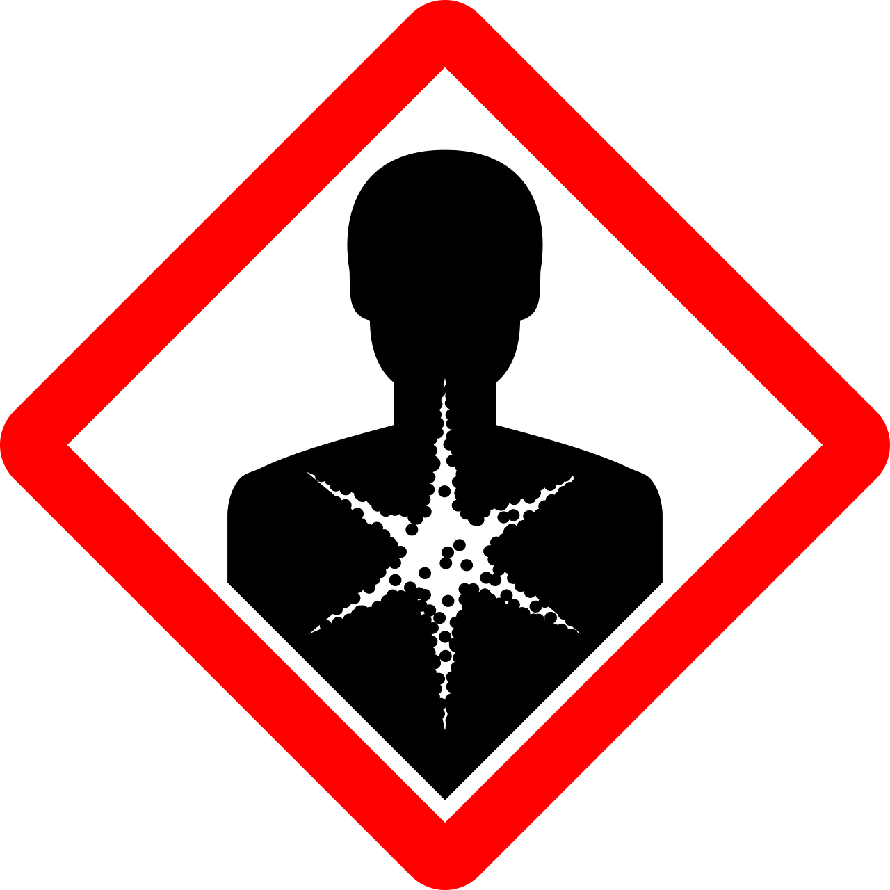 Sign Warning Symbol - Health Hazard Sign Clipart (1280x1280), Png Download