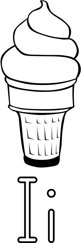 Black And White Ice Cream Clipart - Dairy Products Coloring Pages - Png Download (800x800), Png Download