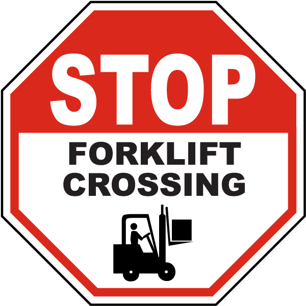 Stop Forklift Crossing Sign - Not Enter Sign Clipart (600x600), Png Download