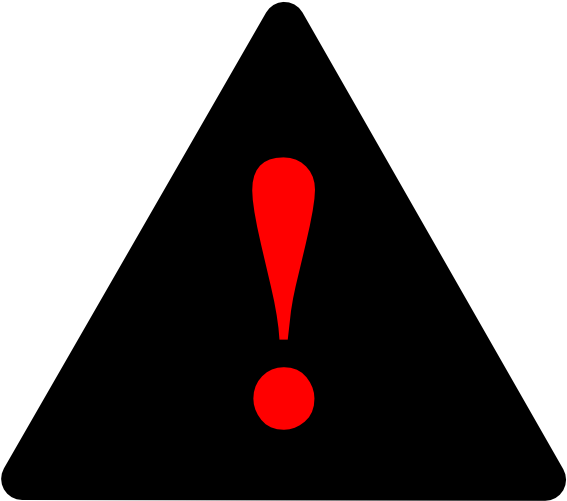 How To Set Use Black Black Red Warning 1 Svg Vector - Warning Sign Black And Red Clipart (600x534), Png Download