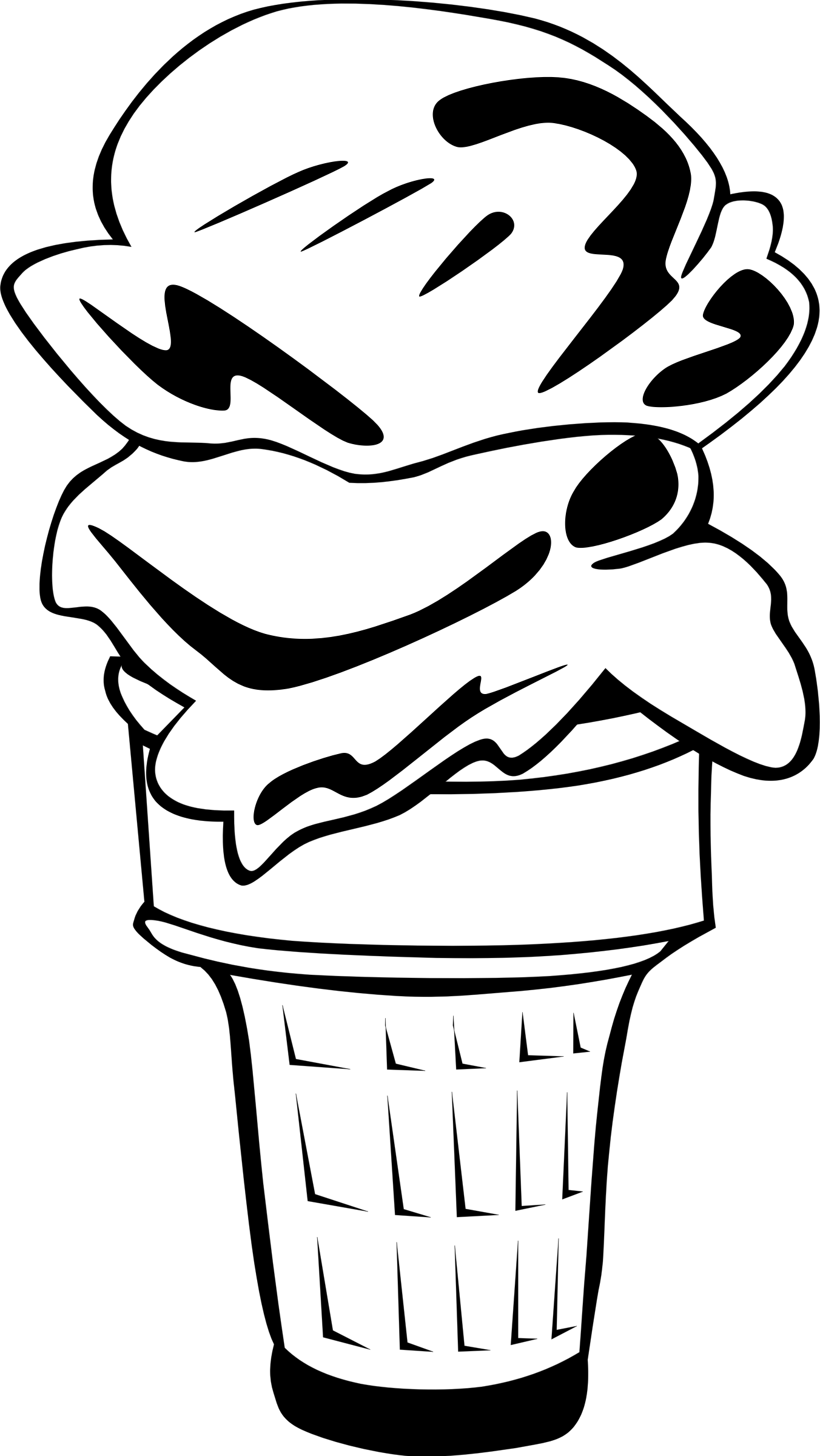 Big Image - Ice Cream Cone Clip Art - Png Download (1352x2400), Png Download