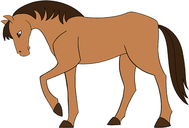 How To Draw A Mustang Horse - Drawing Clipart (678x600), Png Download