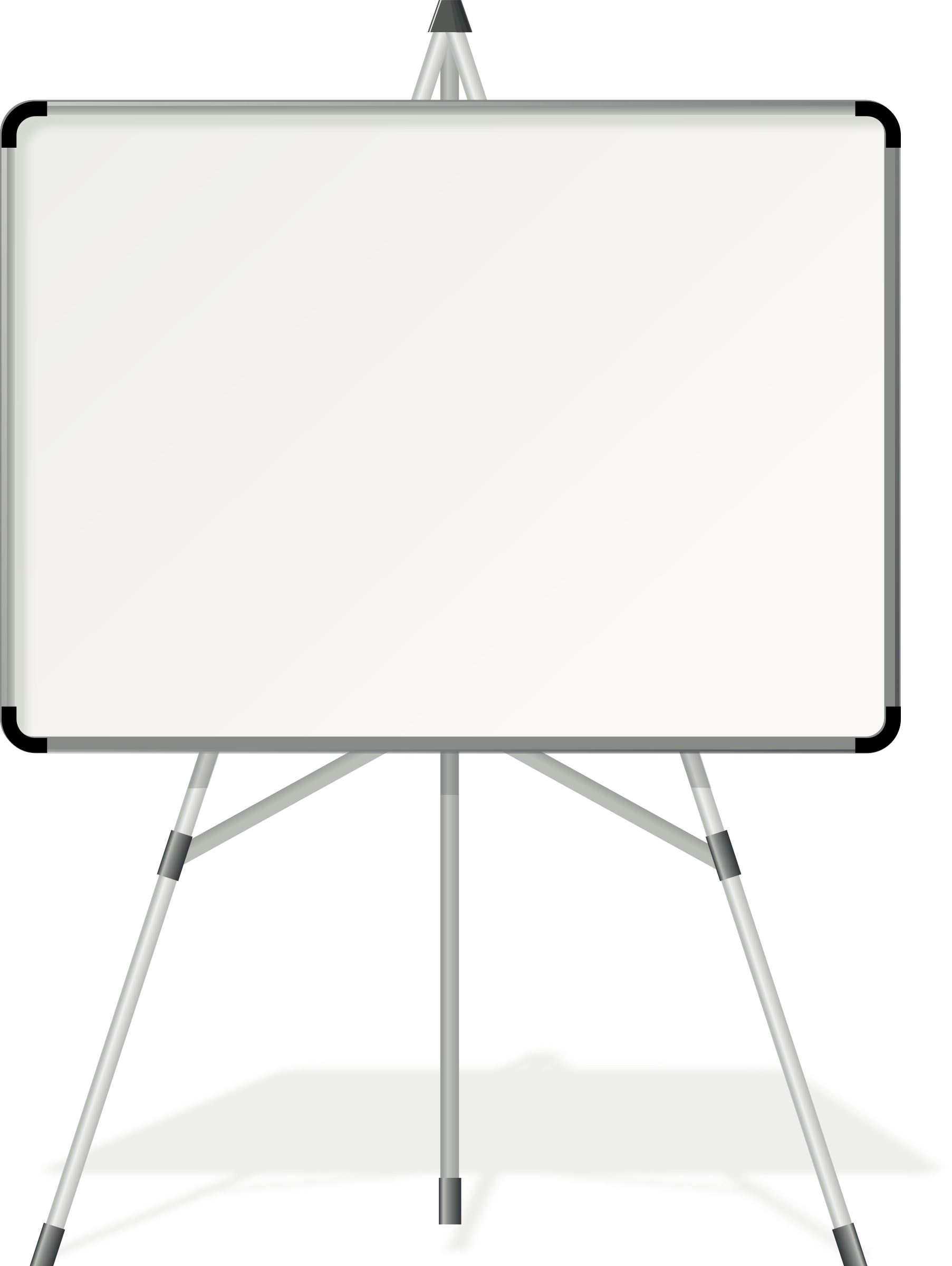 Clip Transparent Board Clipart Whiteboard Easel - Blank Whiteboard Png (1805x2400), Png Download