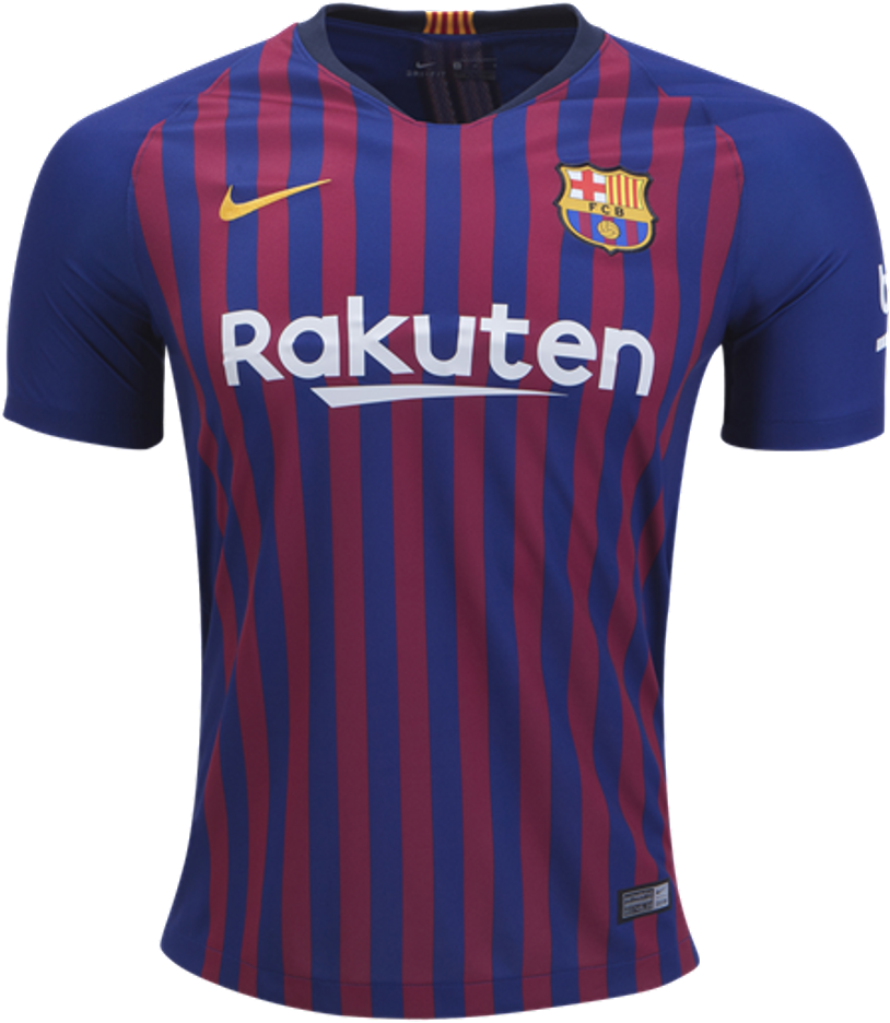 Barcelona 18/19 Home Jersey - Sports Jersey Clipart (600x600), Png Download