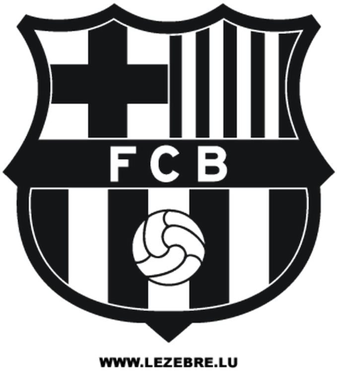 Fcb Black Logo - Fc Barcelona Logo Black And White Png Clipart (800x800), Png Download